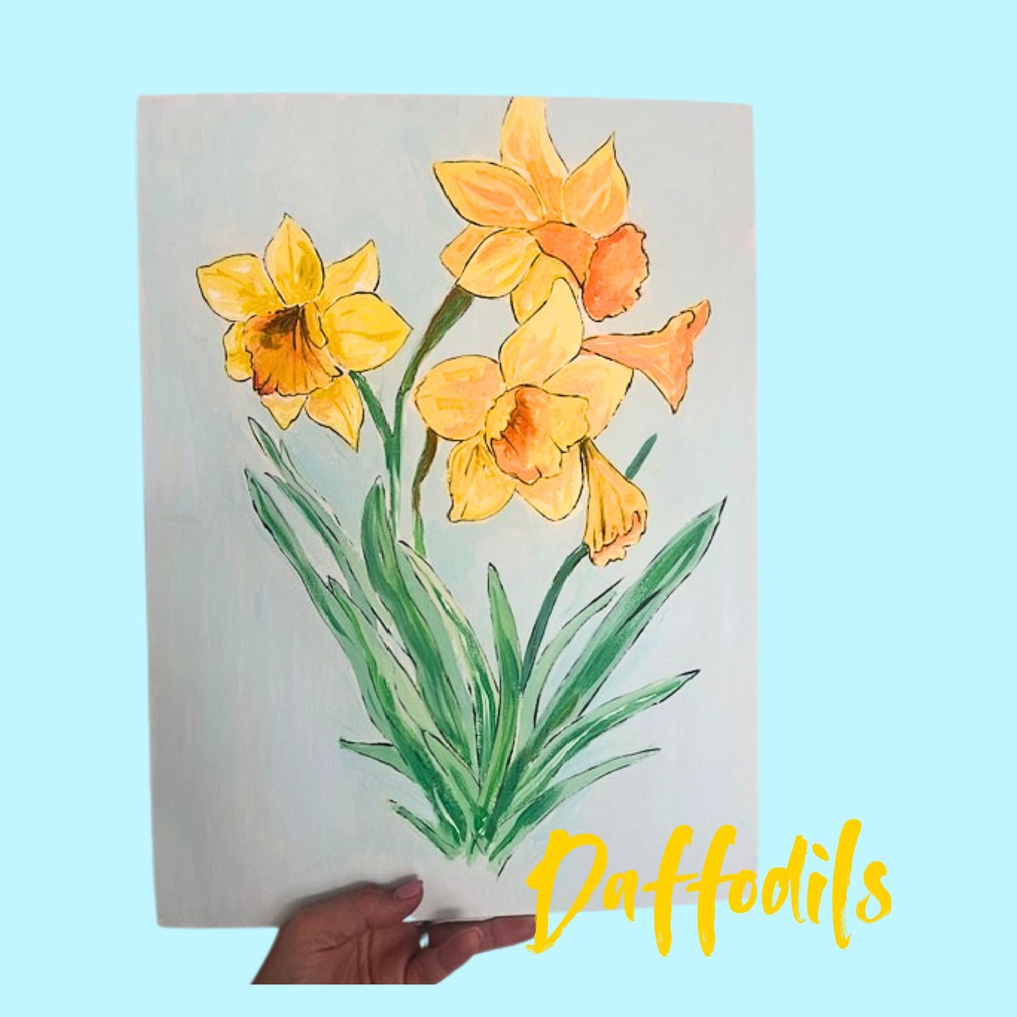 Adult | Daffodils | Paint & Sip Torquay | Saturday 1st of August, 4pm-6pm